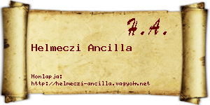 Helmeczi Ancilla névjegykártya